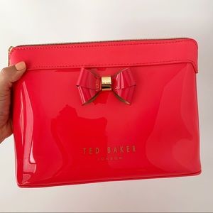 Hot Pink Ted Baker Harloe Bow Makeup Bag